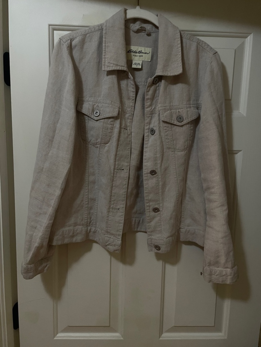 Eddie Bauer linen button up jacket size small